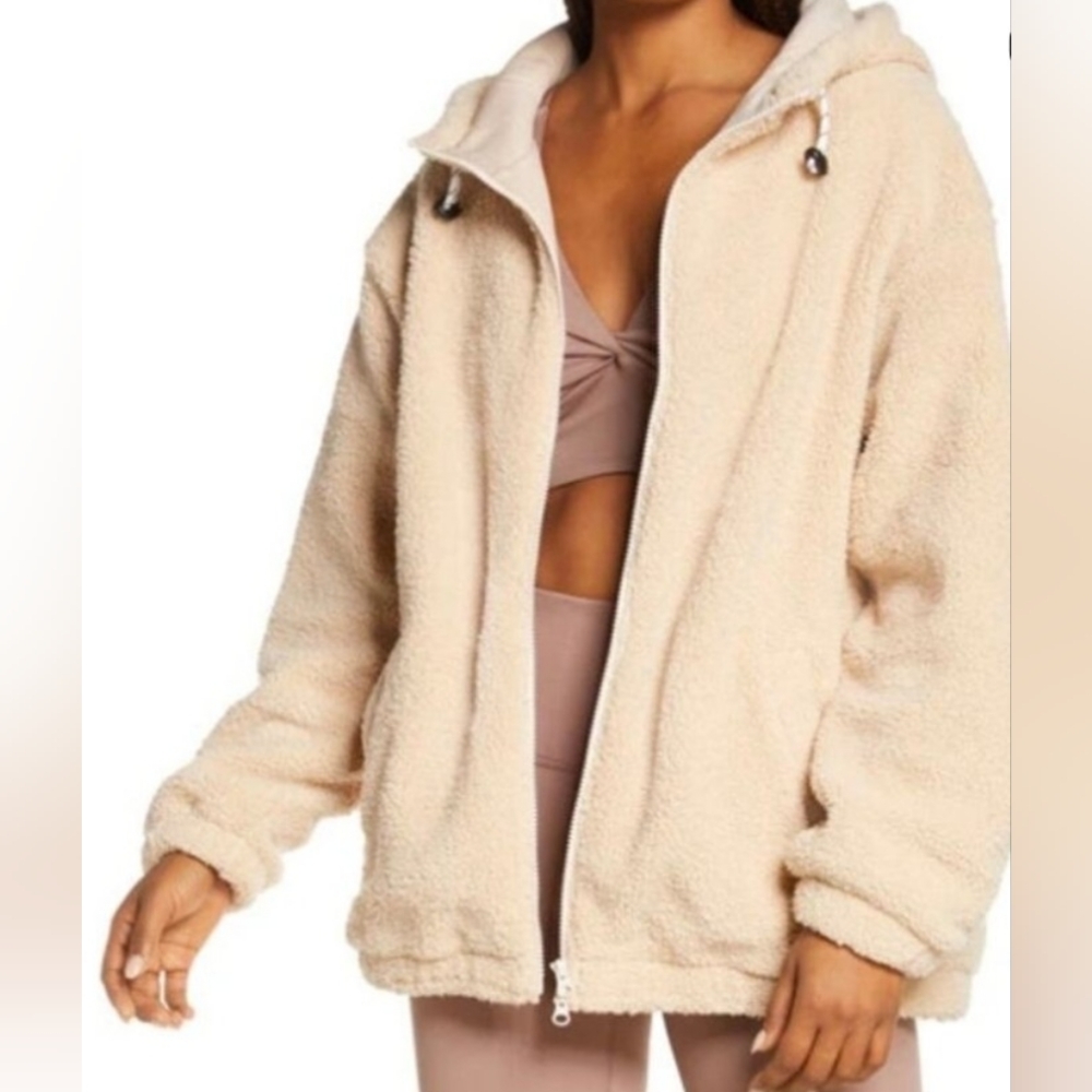 Zella Cream Teddy Jacket